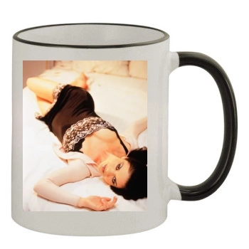 Catherine Zeta-Jones 11oz Colored Rim & Handle Mug