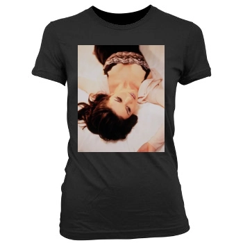 Catherine Zeta-Jones Women's Junior Cut Crewneck T-Shirt