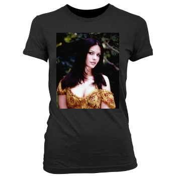 Catherine Zeta-Jones Women's Junior Cut Crewneck T-Shirt