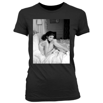 Catherine Zeta-Jones Women's Junior Cut Crewneck T-Shirt