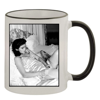 Catherine Zeta-Jones 11oz Colored Rim & Handle Mug