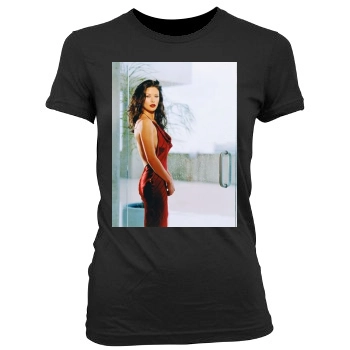 Catherine Zeta-Jones Women's Junior Cut Crewneck T-Shirt