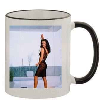 Catherine Zeta-Jones 11oz Colored Rim & Handle Mug