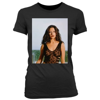 Catherine Zeta-Jones Women's Junior Cut Crewneck T-Shirt