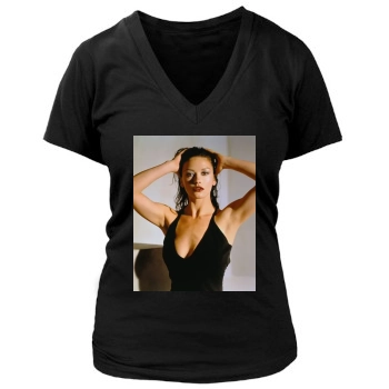 Catherine Zeta-Jones Women's Deep V-Neck TShirt