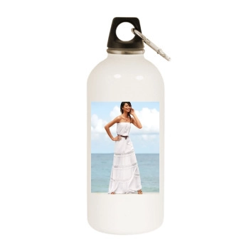 Chanel Iman White Water Bottle With Carabiner