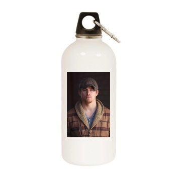 Channing Tatum White Water Bottle With Carabiner