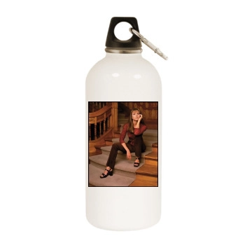 Charisma Carpenter White Water Bottle With Carabiner