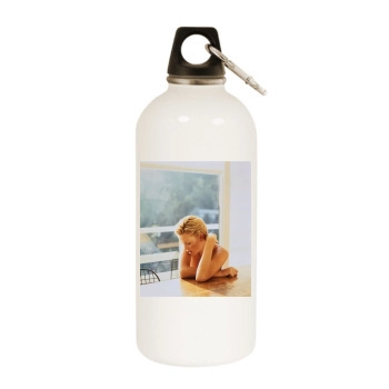 Charlize Theron White Water Bottle With Carabiner