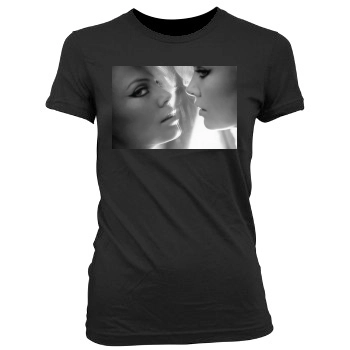 Charlize Theron Women's Junior Cut Crewneck T-Shirt