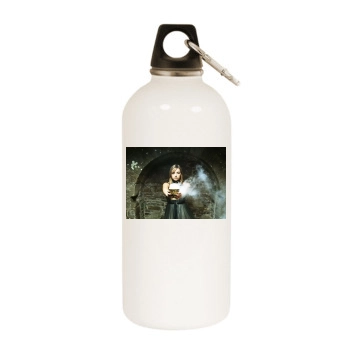 Charlotte Church White Water Bottle With Carabiner