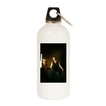 Charlotte Church White Water Bottle With Carabiner