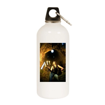 Charlotte Church White Water Bottle With Carabiner