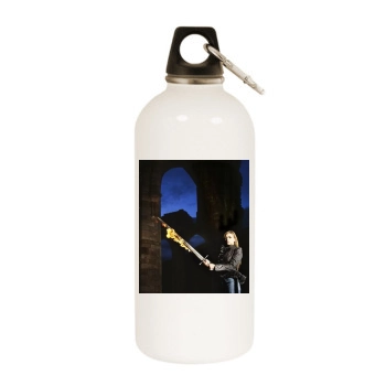 Charlotte Church White Water Bottle With Carabiner