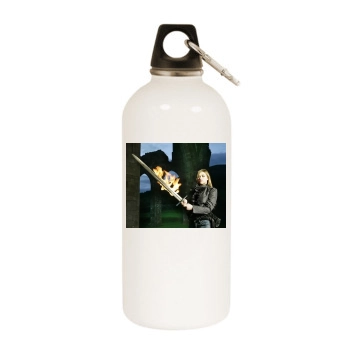 Charlotte Church White Water Bottle With Carabiner