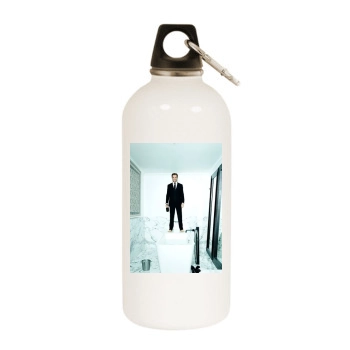 Chris Pine White Water Bottle With Carabiner