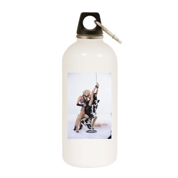 Christina Aguilera White Water Bottle With Carabiner