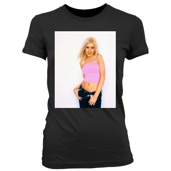 Christina Aguilera Women's Junior Cut Crewneck T-Shirt