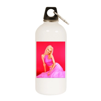 Christina Aguilera White Water Bottle With Carabiner