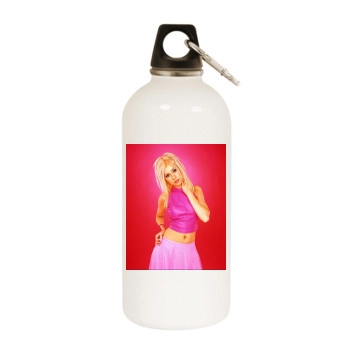 Christina Aguilera White Water Bottle With Carabiner