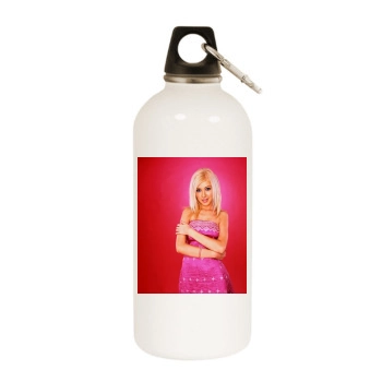 Christina Aguilera White Water Bottle With Carabiner