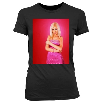 Christina Aguilera Women's Junior Cut Crewneck T-Shirt