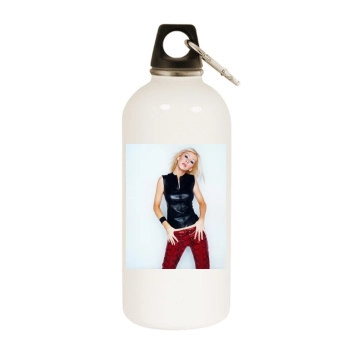 Christina Aguilera White Water Bottle With Carabiner