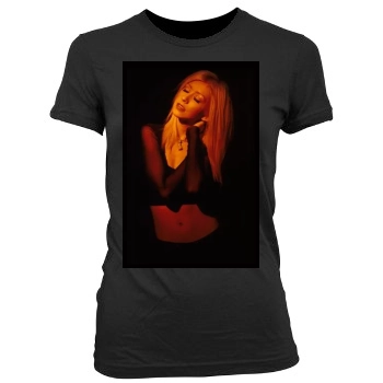 Christina Aguilera Women's Junior Cut Crewneck T-Shirt