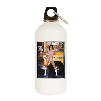 Christina Aguilera White Water Bottle With Carabiner