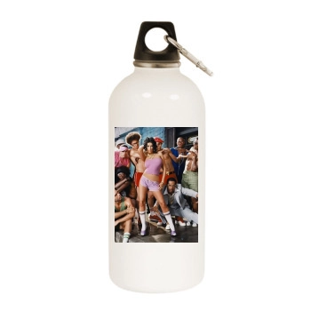 Christina Aguilera White Water Bottle With Carabiner