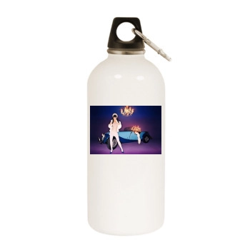 Christina Aguilera White Water Bottle With Carabiner