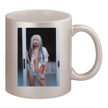 Christina Aguilera 11oz Metallic Silver Mug