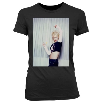 Christina Aguilera Women's Junior Cut Crewneck T-Shirt