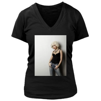 Christina Aguilera Women's Deep V-Neck TShirt