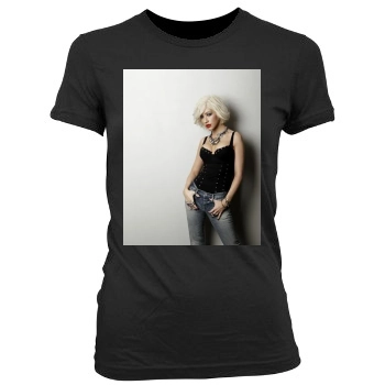 Christina Aguilera Women's Junior Cut Crewneck T-Shirt