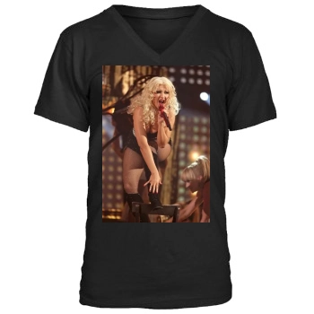 Christina Aguilera Men's V-Neck T-Shirt