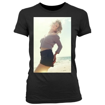 Christina Aguilera Women's Junior Cut Crewneck T-Shirt