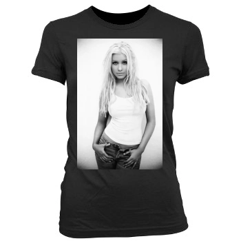 Christina Aguilera Women's Junior Cut Crewneck T-Shirt