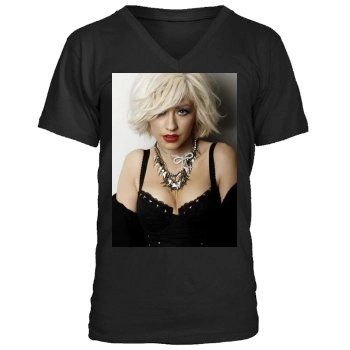 Christina Aguilera Men's V-Neck T-Shirt