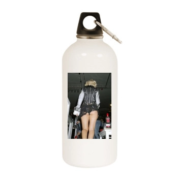 Christina Aguilera White Water Bottle With Carabiner