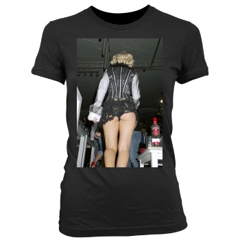 Christina Aguilera Women's Junior Cut Crewneck T-Shirt