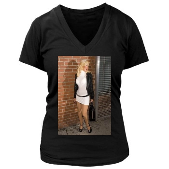 Christina Aguilera Women's Deep V-Neck TShirt