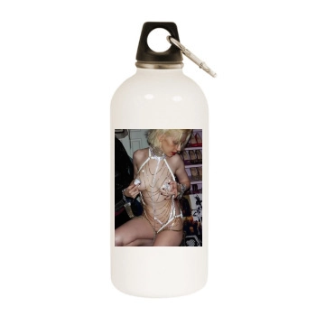 Christina Aguilera White Water Bottle With Carabiner