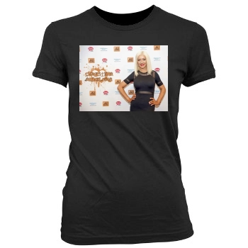 Christina Aguilera Women's Junior Cut Crewneck T-Shirt