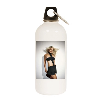 Billie Piper White Water Bottle With Carabiner