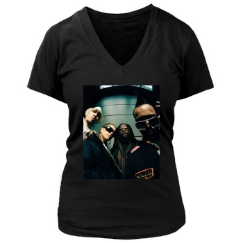 Black Eyed Peas Women's Deep V-Neck TShirt