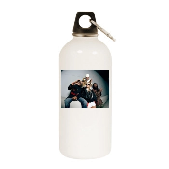 Black Eyed Peas White Water Bottle With Carabiner