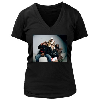 Black Eyed Peas Women's Deep V-Neck TShirt