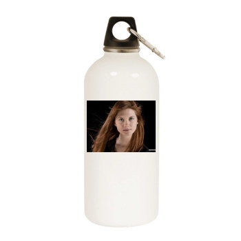 Bonnie Wright White Water Bottle With Carabiner