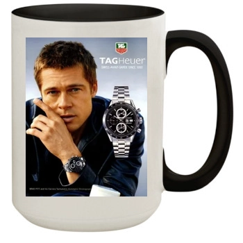 Brad Pitt 15oz Colored Inner & Handle Mug